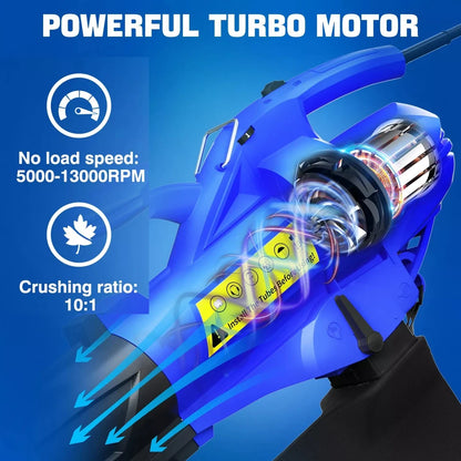 Heavy Duty 4500W Electric Garden Leaf Grass Hedge Blower Hoover Vacuum Vac